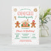Feiertagskeks Dekorieren Party Geburtstag Einladung (Stehend Vorderseite)