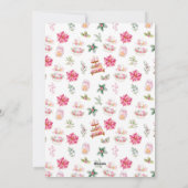 Feiertagskekse und Kakao Pink Frohe Weihnachten (Rückseite)