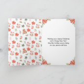 Feiertagskekse und Kakaorot Frohe Weihnachten (Innenseite)