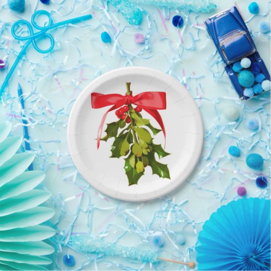 Feiertagsmistelzweig Pappteller (Party)