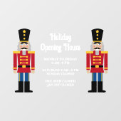 Feiertagsöffnungszeiten Schaufenster markieren Fensteraufkleber (Blatt)