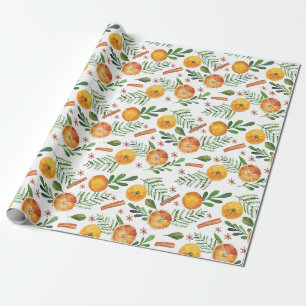 Feiertagsorangen & Zimt Geschenkpapier