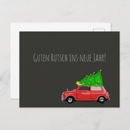 Feiertagspostkarte MINI COOPER (Vorne/Hinten)