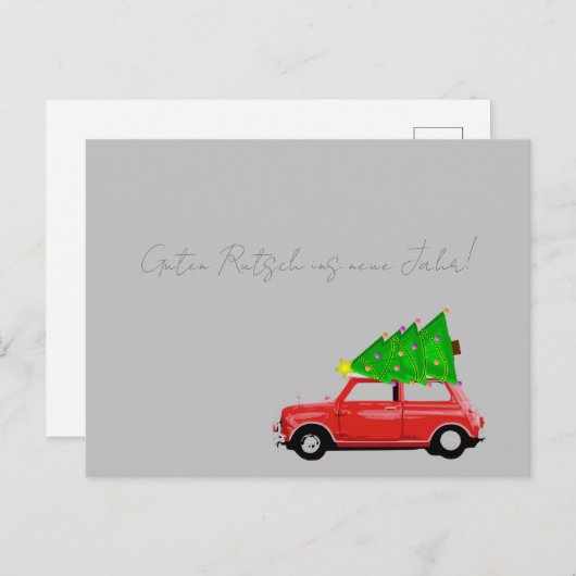 Feiertagspostkarte MINI COOPER (Vorne/Hinten)