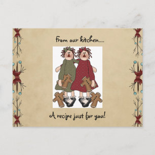 Feiertagsrezeptkarten Feiertagspostkarte