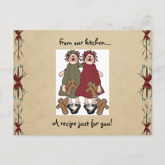 Feiertagsrezeptkarten Feiertagspostkarte (Vorderseite)