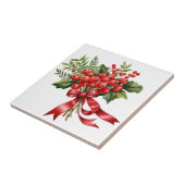 Feiertagsrote-Beeren-Blumen-Keramikfliese Fliese (Seite)