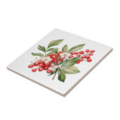 Feiertagsrote-Beeren-Blumen-Keramikfliese Fliese (Seite)