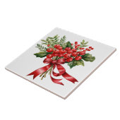 Feiertagsrote-Beeren-Blumen-Keramikfliese Fliese (Seite)