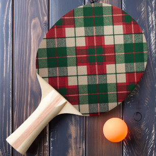 Feiertagsrote Karos Tischtennis Schläger