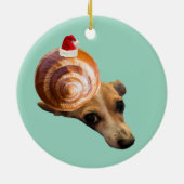 Feiertagsschnecke Keramik Ornament (Hinten)
