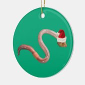 Feiertagswurm Keramik Ornament (Links)