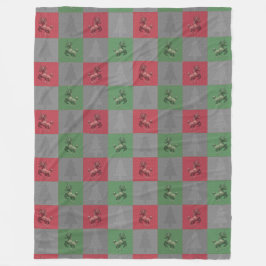 "Feiertagunicorn-" Muster-Fleece-Decke (R/G) Fleecedecke