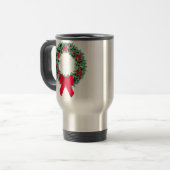 Feiertagwreath-Reise-Tasse Reisebecher (Vorderseite Links)
