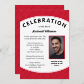 FEIERUNG DES Gedenkens an das Rote Foto Einladung (Vorne/Hinten)