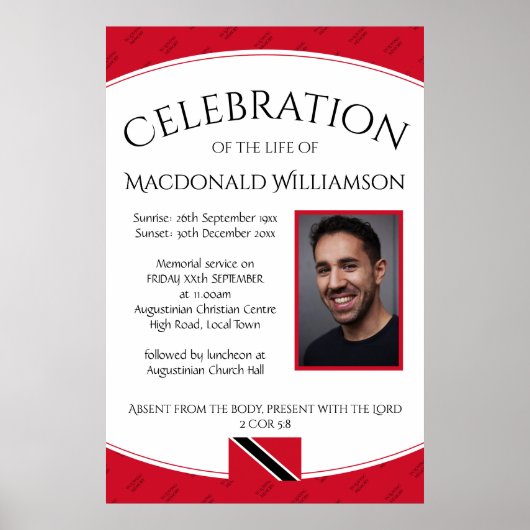 FEIERUNG DES LEBENSMITGLIEDS TRINIDAD Foto Invita Poster (Vorne)