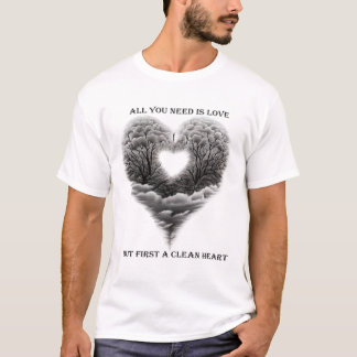 FEIERUNG DES SAN VALANTIN DAY. SAUBERES HERZ T-Shirt