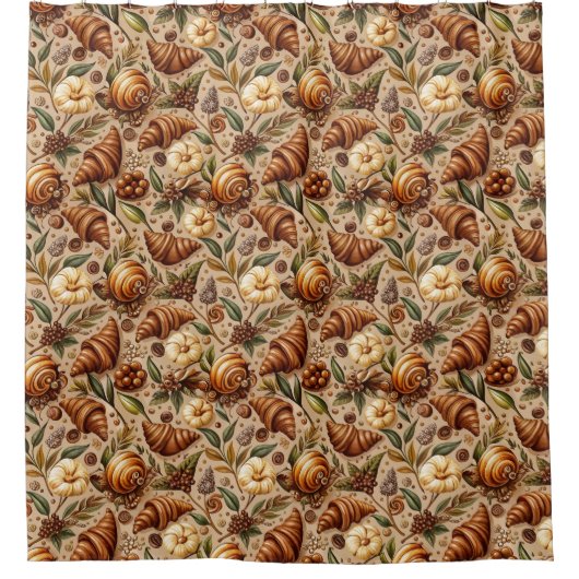 Feige Croissants Duschvorhang (Vorderseite)