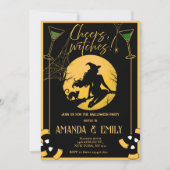 Feige, Hexen Girls Night Party Halloween Einladung (Vorderseite)