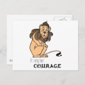 Feige Löwe: "Wenn ich nur Mut gehabt hätte" Postkarte (Vorne/Hinten)