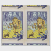 Feige Löwe Wizard von Oz Buchseite Geschenkpapier (Flach)