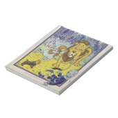 Feige Löwe Wizard von Oz Buchseite Notizblock (Rotiert)