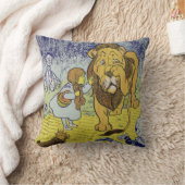 Feige Löwe-Zauberer- von Ozbuch-Seite Kissen (Decke)