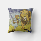 Feige Löwe-Zauberer- von Ozbuch-Seite Kissen (Rückseite)