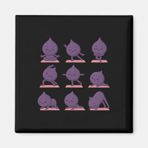Feige macht Yoga Vegan Kawaii Zen Meditation  Magnet