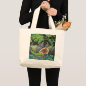 Feigen auf Schwarzem 2014 Jumbo Stoffbeutel (Vorderseite (Produkt))