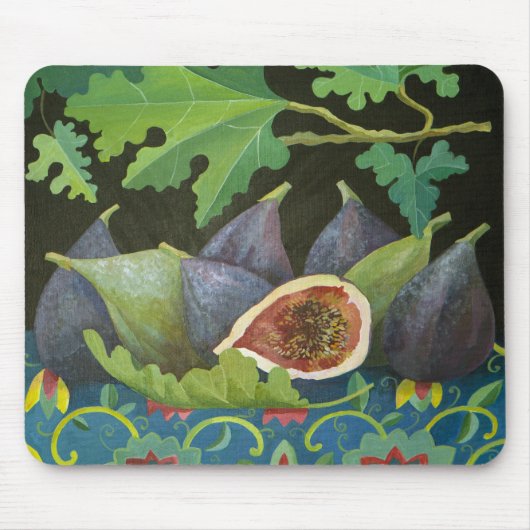 Feigen auf Schwarzem 2014 Mousepad (Vorne)