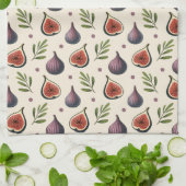 Feigen- Blätter- Muster Geschirrtuch (Gefaltet)