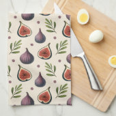 Feigen- Blätter- Muster Geschirrtuch (Viertel Falte)