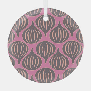 Feigen-Fantasie: Nahtloses Vintage-Festmotiv Ornament Aus Glas