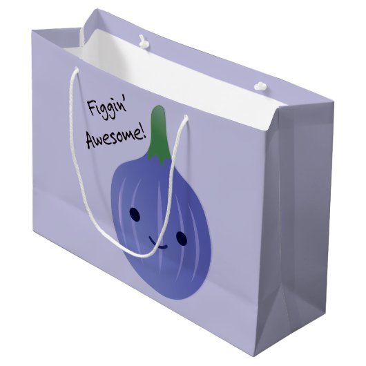 Feigen Phantastischer Abb. Pun Große Geschenktüte (Vorderseite Schrägansicht)