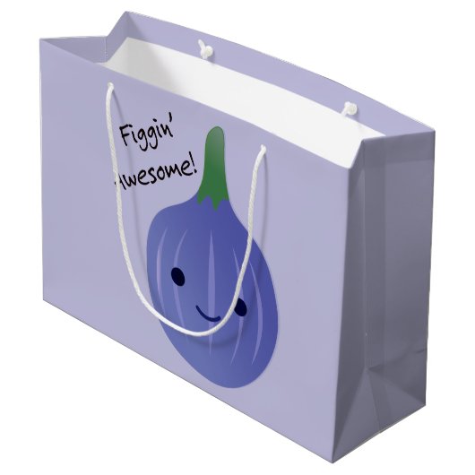 Feigen Phantastischer Abb. Pun Große Geschenktüte (Rückseite Schrägansicht)