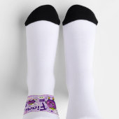 Feigen-Sprüche bestickt. Kleine Feige, Socken (Oben)