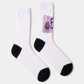 Feigen-Sprüche bestickt. Kleine Feige, Socken (Rechts)