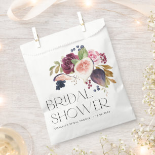 Feigen und Beeren Herbstliche Florale Brautparty Geschenktütchen