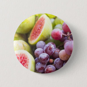 Feigen und Trauben, frisch Button