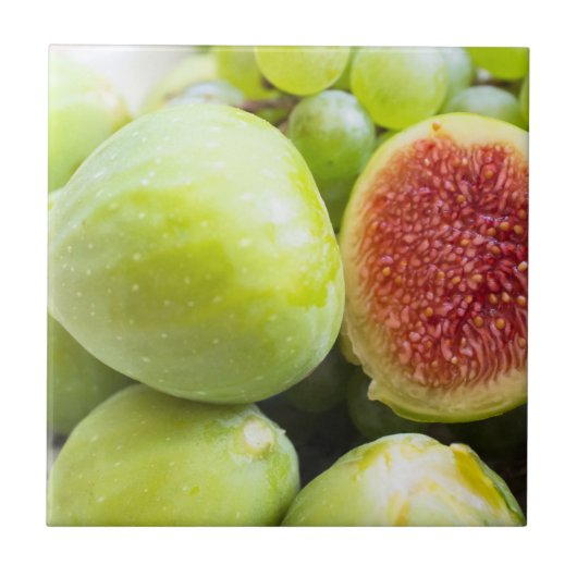 Feigen und Trauben, frisch Fliese (Vorderseite)