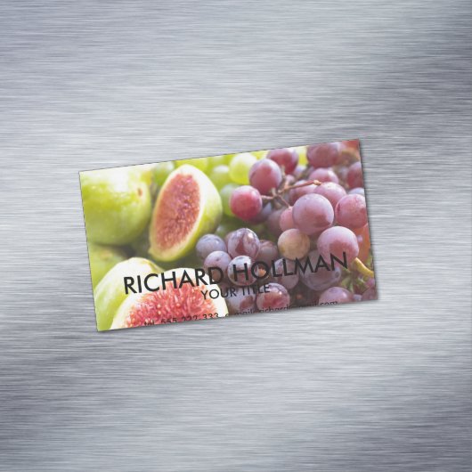 Feigen und Trauben, frisch Magnetische Visitenkarte (Beispiel)