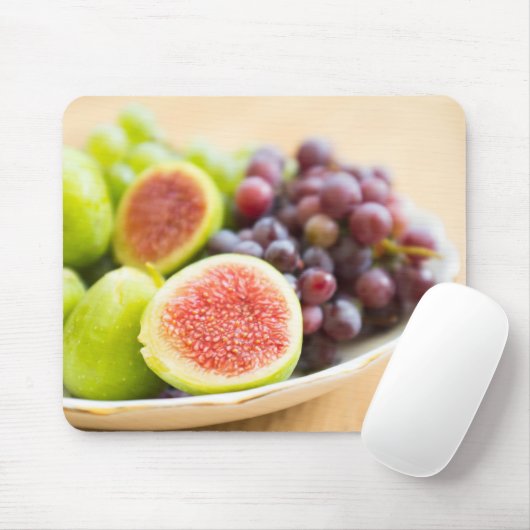Feigen und Trauben, frisch Mousepad (Mit Mouse)