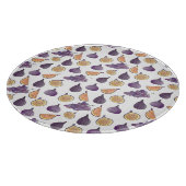 Feigen und Trauben, Lila Lebensmittel Schneidebrett (Ecke)