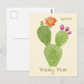 Feigenkaktus Postkarte (Vorne/Hinten)