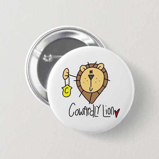 Feiger Löwe Button (Vorne & Hinten)