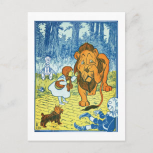Feiger Löwe Postkarte