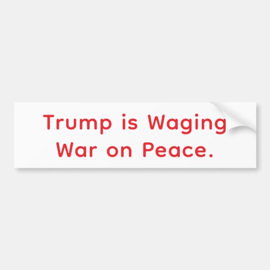 Feigling Trumps Krieg gegen den Frieden Hankamer A Autoaufkleber (Vorne)