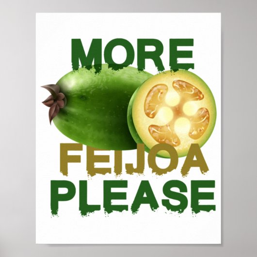 FEIJOA FRUIT ! NIEDLICHES GESCHENK FÜR SELTENE OBS POSTER (Vorne)