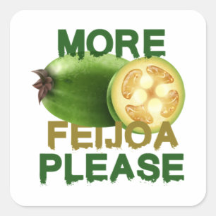 FEIJOA FRUIT ! NIEDLICHES GESCHENK FÜR SELTENE OBS QUADRATISCHER AUFKLEBER
